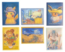 Pokemon Center Van Gogh Museum Sleeves Complete Set 6 Artworks - Image 1