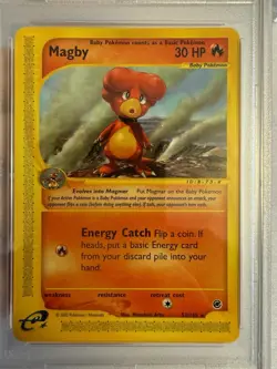 2002 Pokemon - Magby - Non-Holo Rare - E Reader Expedition 52/165 - PSA 9 MINT!! - Image 3
