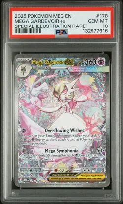 2025 POKEMON MEG EN-MEGA EVOLUTION #178 MEGA GARDEVOIR EX PSA 10 - Image 1
