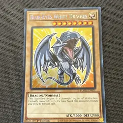 Blue-Eyes White Dragon BLMM-EN001 (Chibi Art) 1st Edition Secret Rare Yu-Gi-Oh! - Image 1
