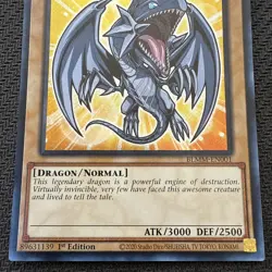 Blue-Eyes White Dragon BLMM-EN001 (Chibi Art) 1st Edition Secret Rare Yu-Gi-Oh! - Image 2