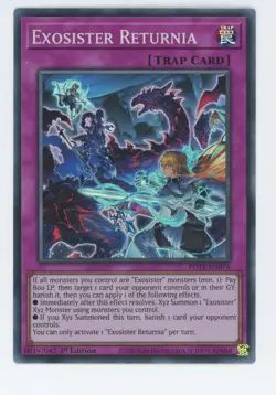 Yugioh Exosister Returnia POTE-EN076 Super 1st Edition NM x3 Play Set - Image 1