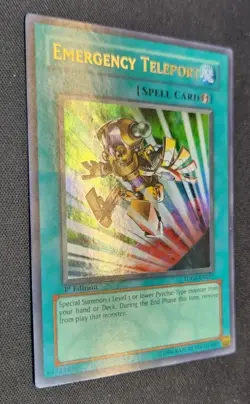 Yugioh Emergency Teleport TDGS-EN053 Ultra Rare 1st Ed LP - Image 1