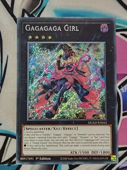 DUAD-EN043 Gagagaga Girl Secret Rare 1st Ed YuGiOh - Image 1