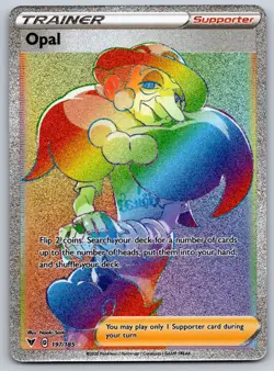 Opal (Secret) 197/185 SWSH04: Vivid Voltage NM Pokemon Card TCG - Image 1