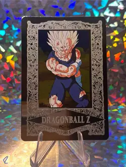 DRAGON BALL Z - Japanese Platina Card #PC-14 - VEGETA - Silver Foil 1994 RARE - Image 1