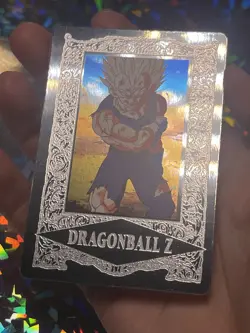 DRAGON BALL Z - Japanese Platina Card #PC-14 - VEGETA - Silver Foil 1994 RARE - Image 2