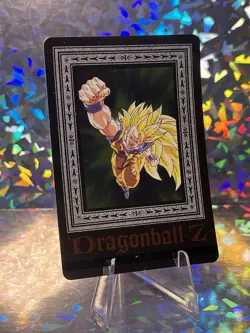 DRAGON BALL Z - Japanese Platina Card #PC-43 - SS3 GOKU - Silver Foil 1994 RARE - Image 2