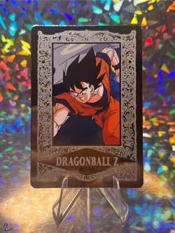 DRAGON BALL Z DBZ Japanese Platina Card #PC-07 GOKU Silver Foil 1994 Amada - Image 1