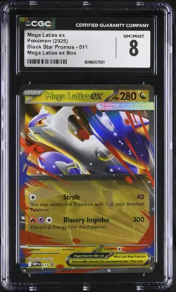 (PSA) CGC 8 Mega Latias ex Mega Evolution Black Star Promo Pokemon Card #011 - Image 1