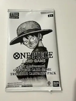 One Piece Card Game 3rd Anniversary Treasure Campaign Promo Pack SEALED - Image 1
