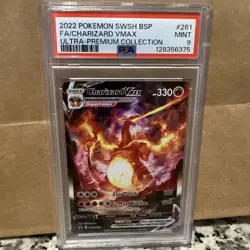 Pokemon TCG Charizard VMAX Black Star Promos SWSH261 Holo Card PSA 9 - Image 1