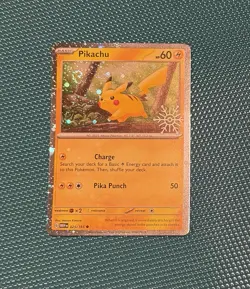 Pokemon TCG Snowflake Stamped Pikachu Holiday Calendar 025/165 Promo Card - Image 1