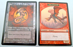MTG Sliver Token (Legions, Player Rewards) + Dragon Token ‘6/6 Flying’ (NM) - Image 2