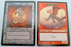 MTG Sliver Token (Legions, Player Rewards) + Dragon Token ‘6/6 Flying’ (NM) - Image 3