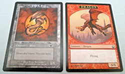 MTG Sliver Token (Legions, Player Rewards) + Dragon Token ‘6/6 Flying’ (NM) - Image 4