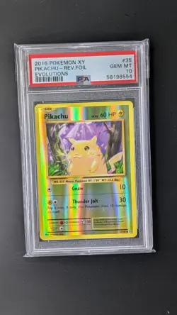 Pikachu - 35/108 - Reverse Holo - XY Evolutions - 2016 - Pokemon - PSA 10 - Image 1