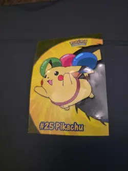 Pikachu #25 PC1 Pokemon Topps 2000 TV Animation Clear - Image 1