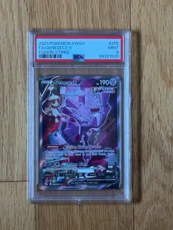 Pokemon Fusion Strike 255/264 Alt Art Genesect V Full Art PSA 9 Mint - Image 1