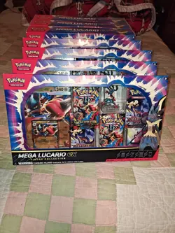 Pokemon TCG Mega Lucario ex Premium Figure Collection Box Factory Sealed In Hand - Image 1