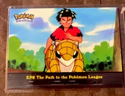 Pokemon Topps 2000 PATH TO POKEMON LEAGUE EP8 TV Animation Blue Logo NM-MT - Image 1