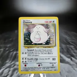 Chansey Holo 3/102 Base Set Unlimited WOTC Pokemon TCG Vintage 1999 Rare NM - Image 1
