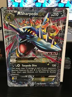 M Sharpedo EX XY200 Jumbo Pokemon Black Star Promo - Image 1