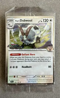 Pokemon Sealed Hop's Dubwool 136/159 Stamped Journey Together Cosmos Holo Rare - Image 1