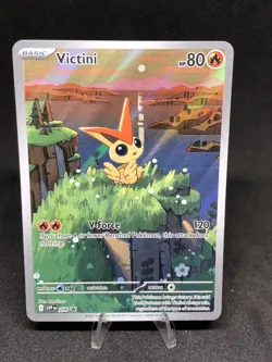 Pokemon TCG Victini 208 Scarlet & Violet Black Star Promo Holo NM - Image 1