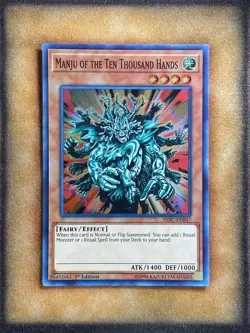 Yugioh Manju of the Ten Thousand Hands HISU-EN047 Super Rare 1st Ed NM - Image 1