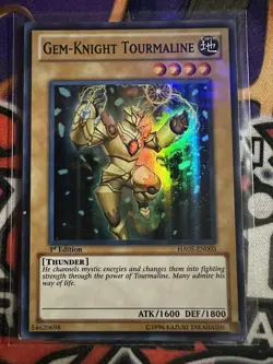 YuGiOh Gem-Knight Tourmaline HA05-EN003 1st Edition Super Rare VLP - Image 1