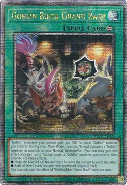 Yugioh! LP Goblin Biker Grand Bash - PHNI-EN060 - Quarter Century Secret Rare - - Image 1