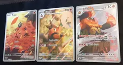 Tepig 096/086, Pignite 097/086, Emboar 098/086: Pokemon Rare TCG: 3 Card Lot NM - Image 1