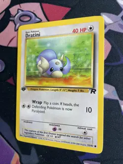 1st Edition Dratini 53/82 Team Rocket - Common Pokemon Card - NM/M - Image 3