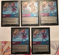 Disney Lorcana TCG Anna Ice Breaker Card Promo Lot X5 Cold Foil 19/P2 Convention - Image 1