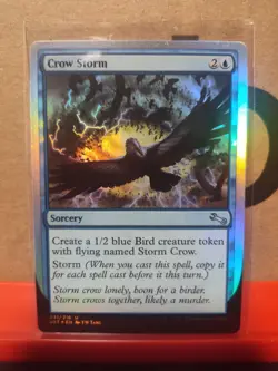 Crow Storm FOIL Unstable NM/LP Blue Uncommon MAGIC THE GATHERING CARD - Image 1