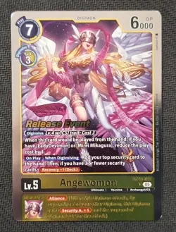 Digimon Card Game Prerelease Stamp - Angewomon - BT23-031 ENG NM - Image 1