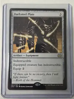 Magic The Gathering, Darksteel Plate, Double Masters 2022 Regular - Image 1