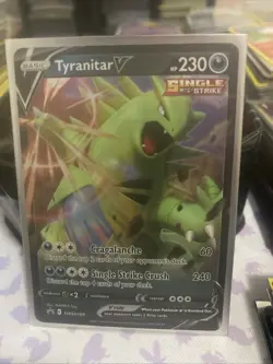 TYRANITAR V SWSH109 Sword Shield Promo Ultra Rare Pokemon Card Near Mint - Image 1