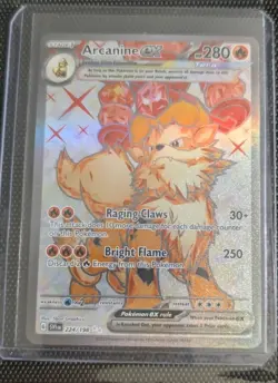 Pokemon TCG Arcanine EX Ultra Rare Card 224/198 Scarlet & Violet Base Set - Image 1