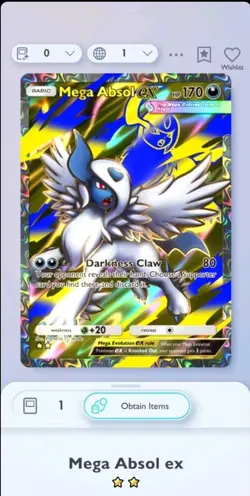 Pokemon TCG Pocket Trade 2 star Absol - Image 1