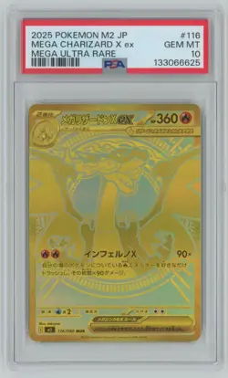 2025 Pokemon Inferno X Japanese Mega Charizard ex PSA 10 Mega Ultra Rare #116 A1 - Image 1