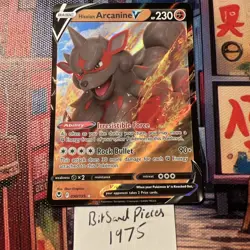 Pokemon TCG Hisuian Arcanine V 090/195 Silver Tempest Ultra Rare NM - Image 3