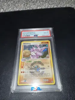 Pokemon 2004 EX Fire Red & Leaf Green Nidoking Reverse Foil PSA 8 - Image 1