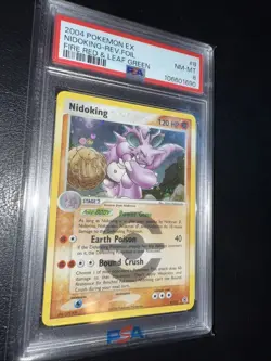 Pokemon 2004 EX Fire Red & Leaf Green Nidoking Reverse Foil PSA 8 - Image 2