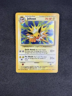 Jolteon 4/64 Holo Unlimited Jungle No Set Symbol Error Pokemon Card (LP-) - Image 2