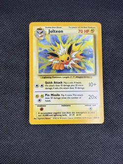Jolteon 4/64 Holo Unlimited Jungle No Set Symbol Error Pokemon Card (LP-) - Image 3