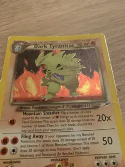 Dark Tyranitar 11/105 Neo Destiny Pokemon Card Holo Rare Vintage Wotc - Image 4