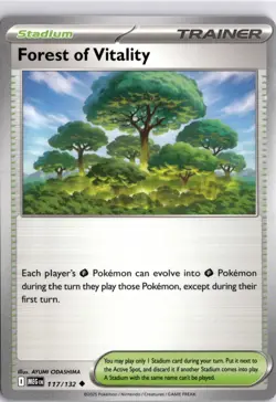 Forest of Vitality Uncommon ME01: Mega Evolution 117/132 Pokemon Card TCG - Image 1
