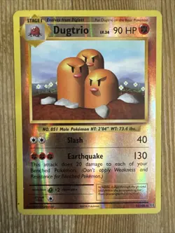 Dugtrio - 56/108 - Pokemon Evolutions XY Reverse Holo Rare Card HP - Image 1